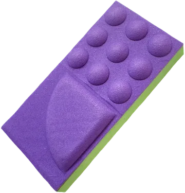 Ficha de Domitoc. Rectángulo con curva y nueve puntos grandes